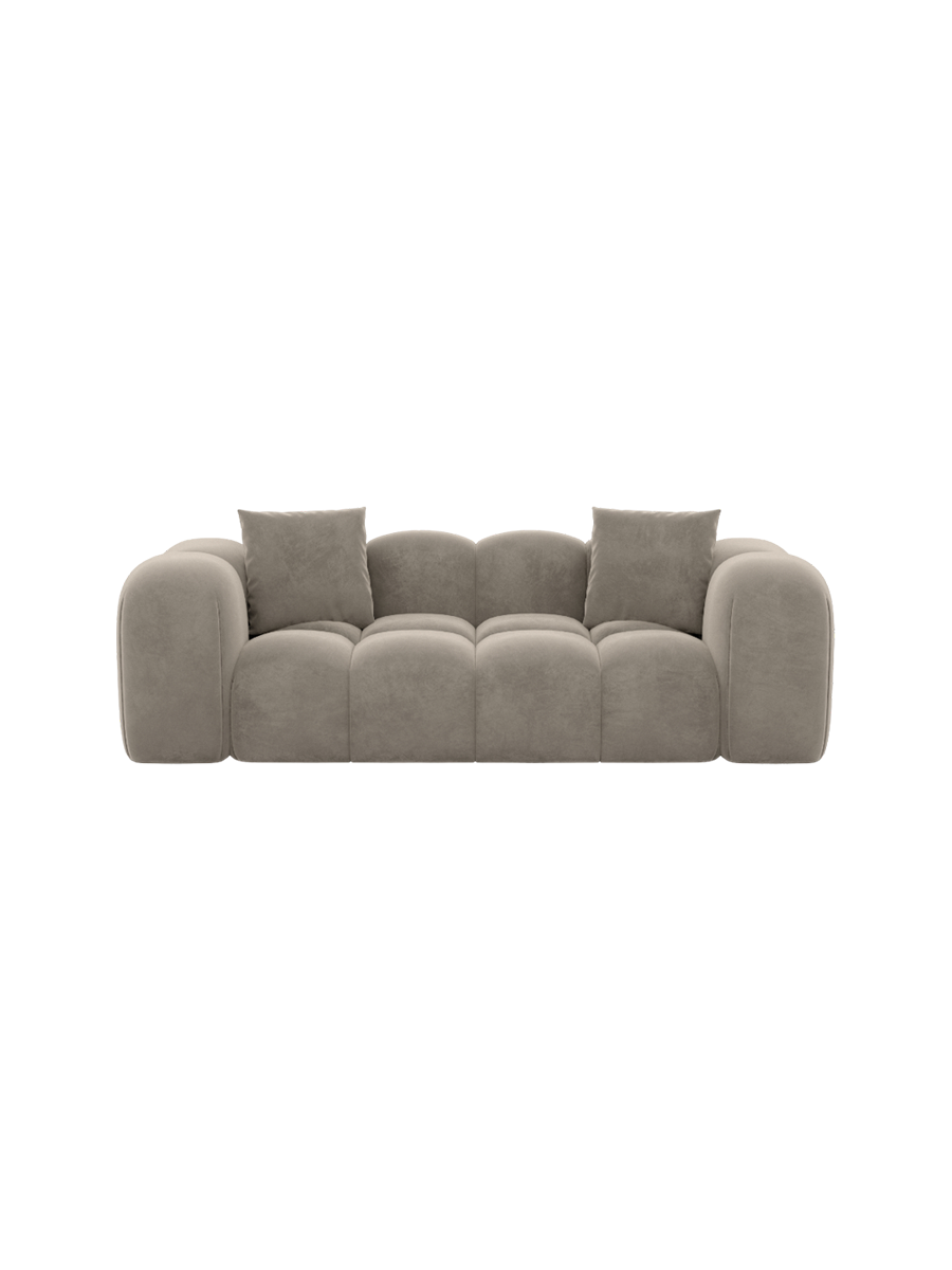 
2-Sitzer Design Sofa „Alba“ mit Samtbezug - Samtbezug Königsblau