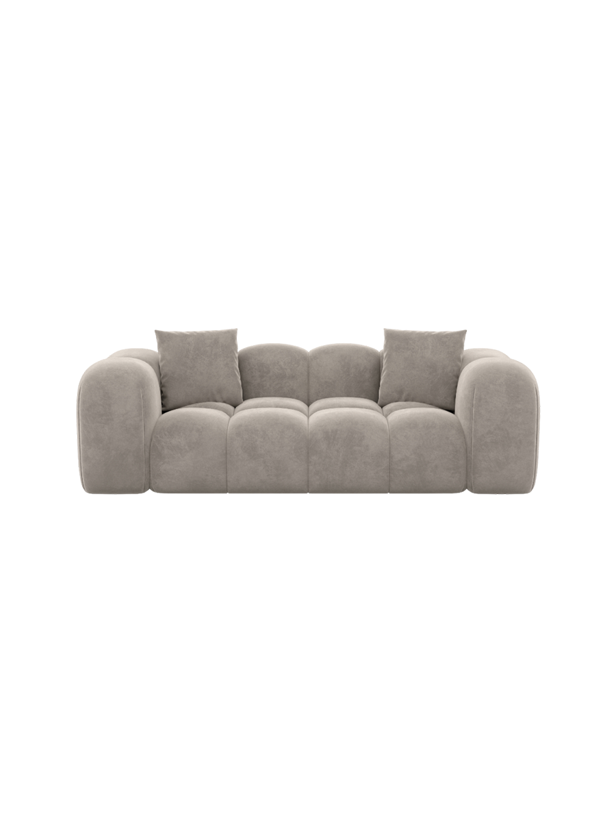 
2-Sitzer Design Sofa „Alba“ mit Samtbezug - Samtbezug Königsblau