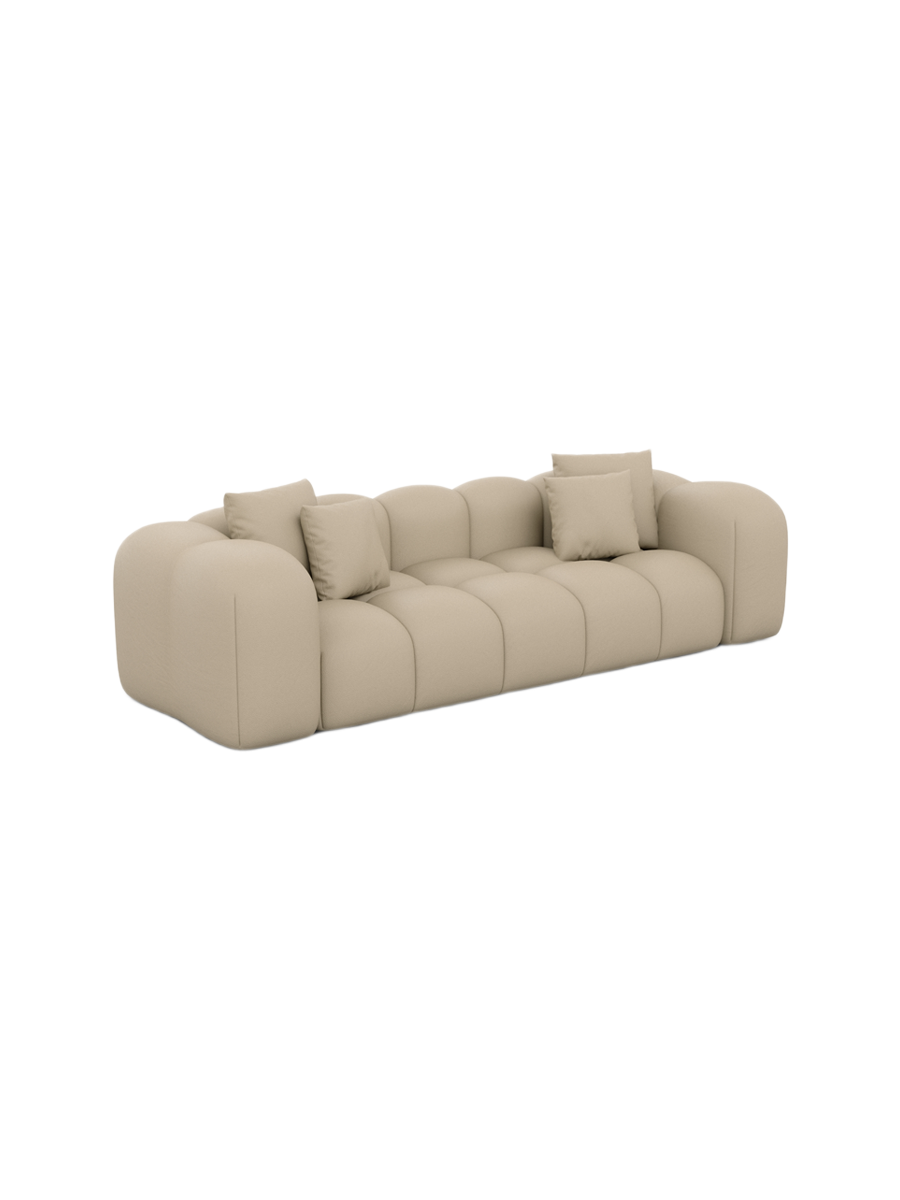
3-Sitzer Design Echtleder Sofa „Alba“ - Echtleder Beige