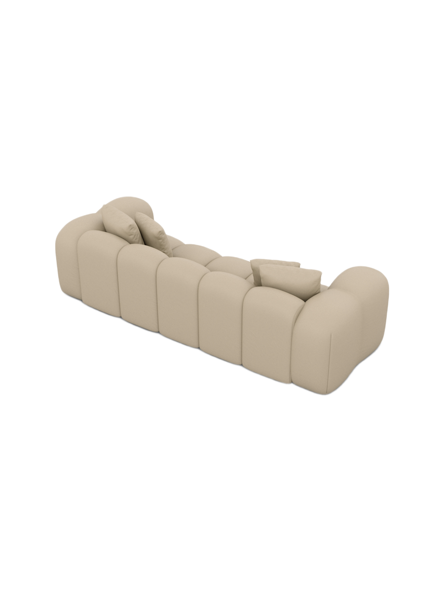 
3-Sitzer Design Echtleder Sofa „Alba“ - Echtleder Beige