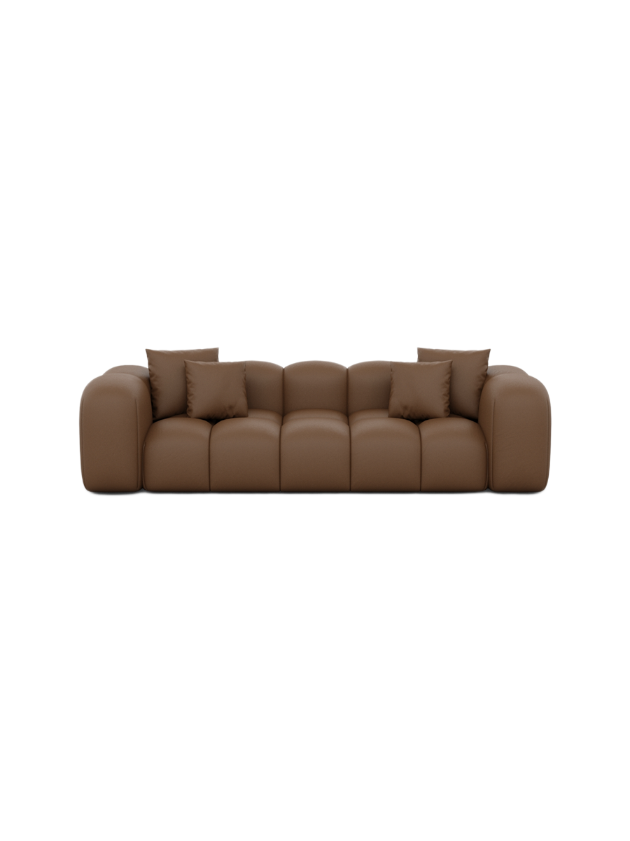 
3-Sitzer Design Echtleder Sofa „Alba“ - Echtleder Beige