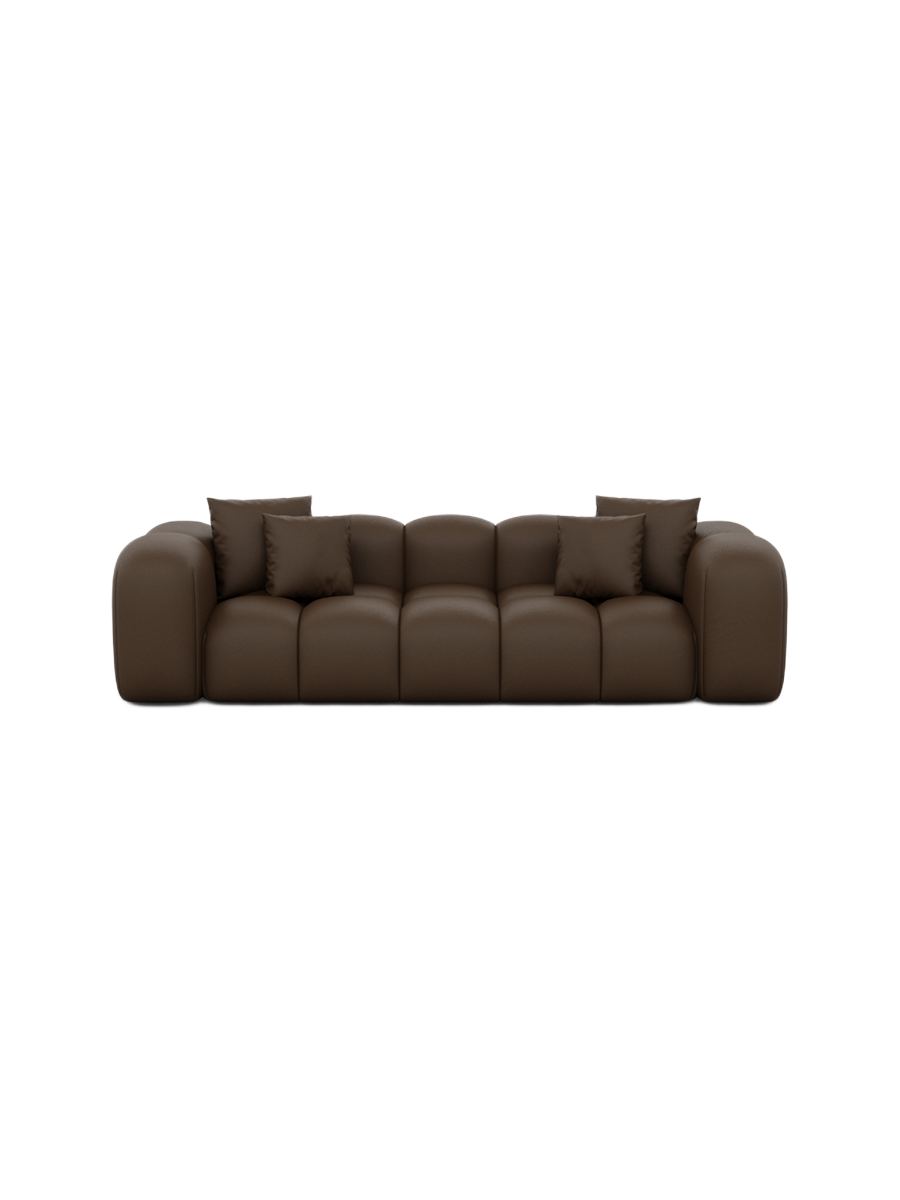 
3-Sitzer Design Echtleder Sofa „Alba“ - Echtleder Beige