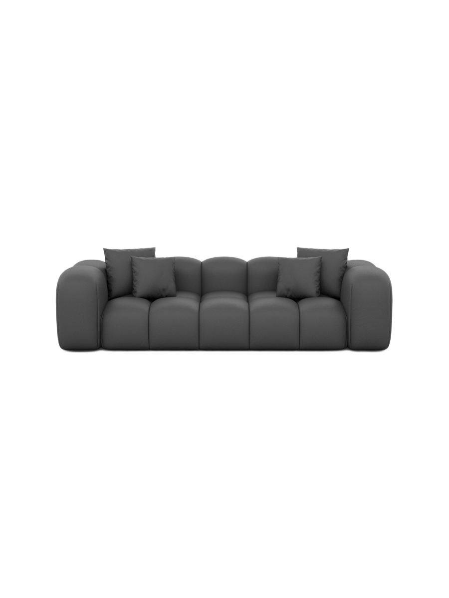 
3-Sitzer Design Echtleder Sofa „Alba“ - Echtleder Beige