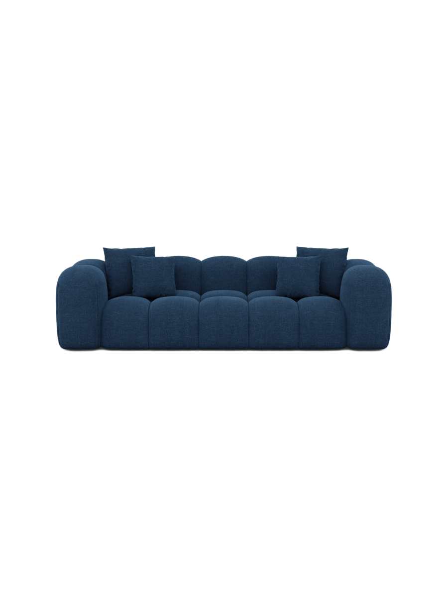 
3-Sitzer Design Sofa „Alba“ mit Strukturstoff-Bezug - Strukturstoff Beige