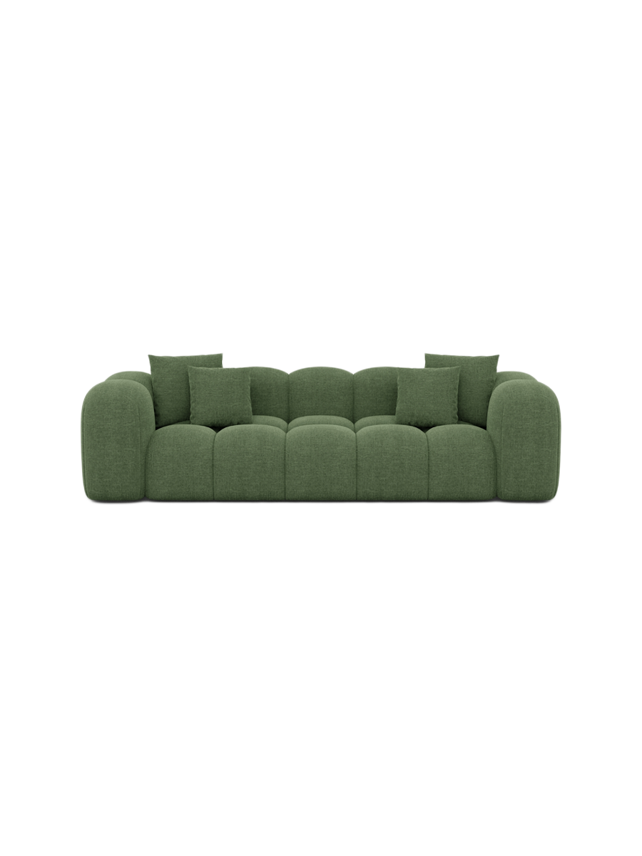 
3-Sitzer Design Sofa „Alba“ mit Strukturstoff-Bezug - Strukturstoff Beige