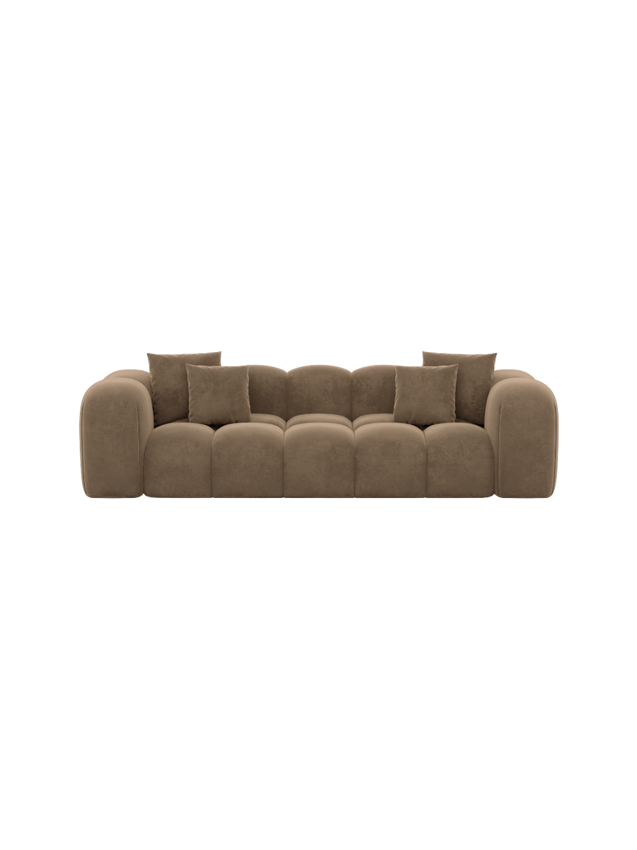 
3-Sitzer Design Sofa „Alba“ mit Samtbezug - Samtbezug Königsblau