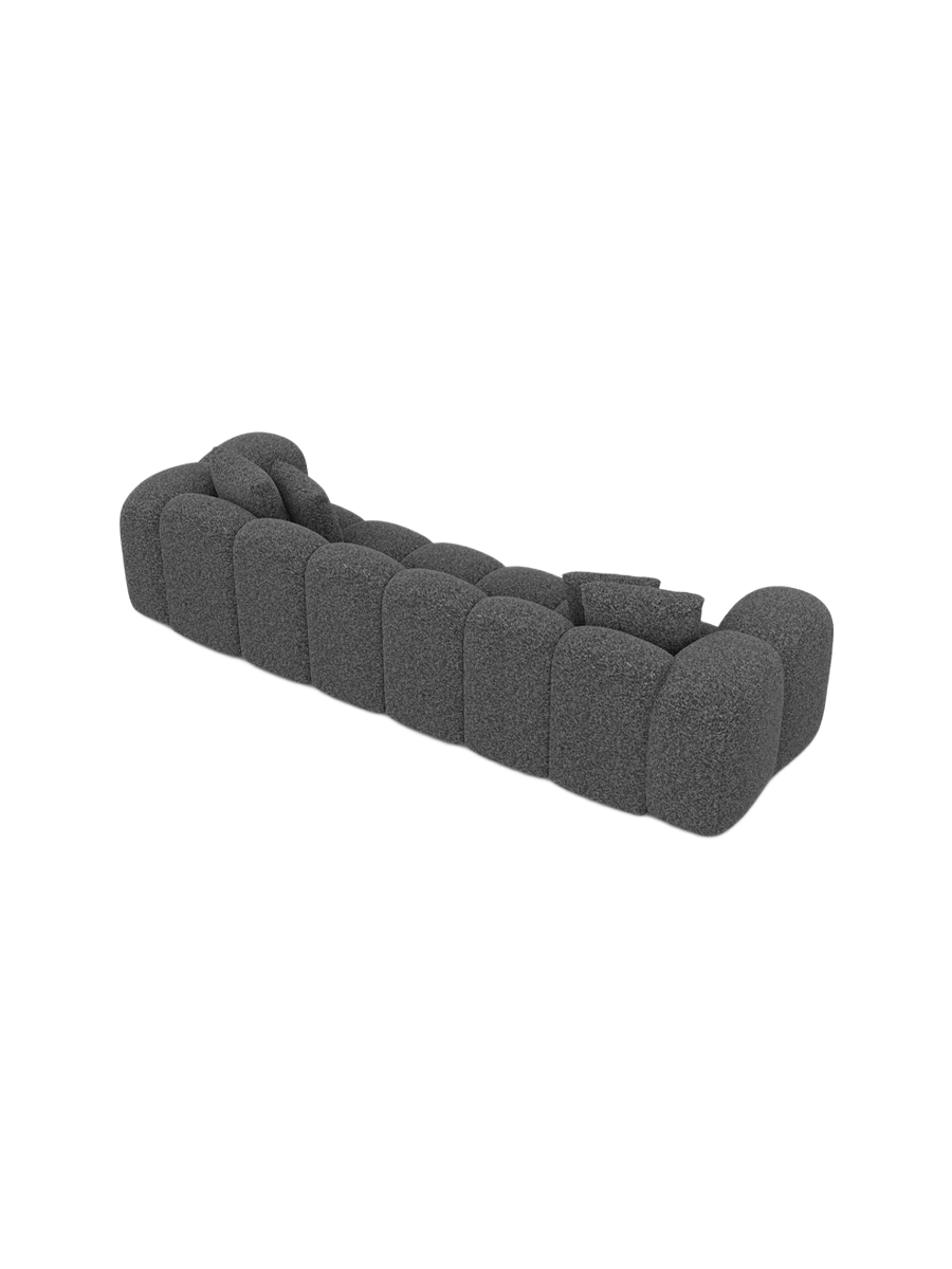 
4-Sitzer Design Sofa „Alba“ mit Bouclé-Bezug - Bouclé Graphit