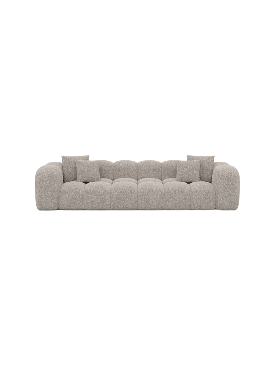 
4-Sitzer Design Sofa „Alba“ mit Bouclé-Bezug - Bouclé Graphit