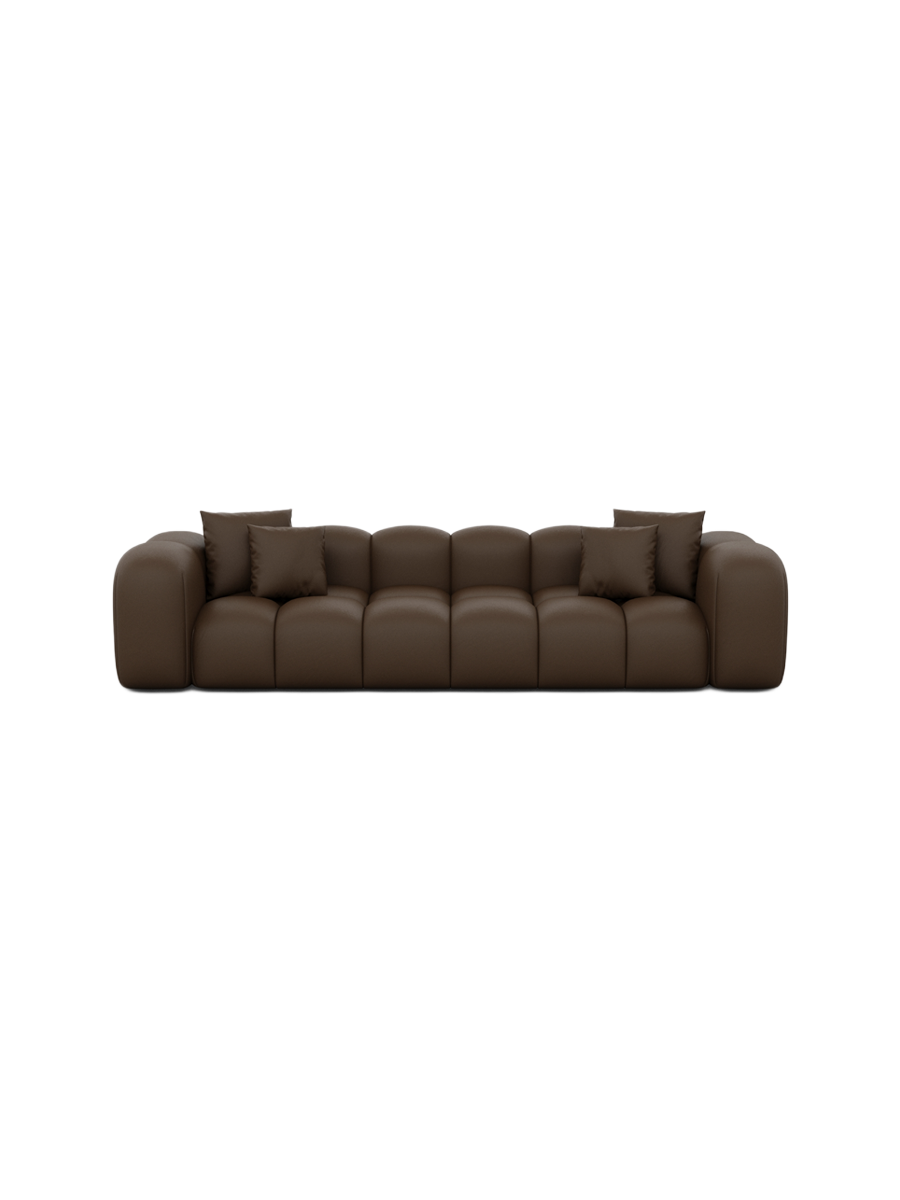 
4-Sitzer Design Echtleder Sofa „Alba“ - Echtleder Beige