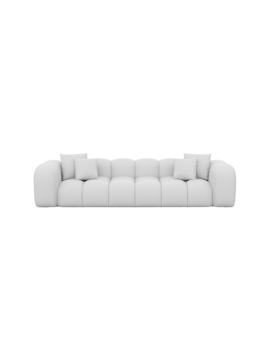 
4-Sitzer Design Echtleder Sofa „Alba“ - Echtleder Beige