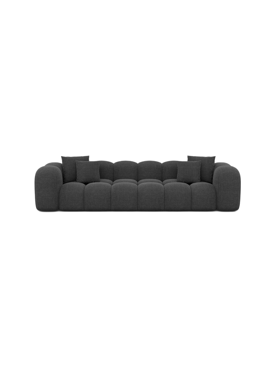
4-Sitzer Design Sofa „Alba“ mit Strukturstoff-Bezug - Strukturstoff Beige