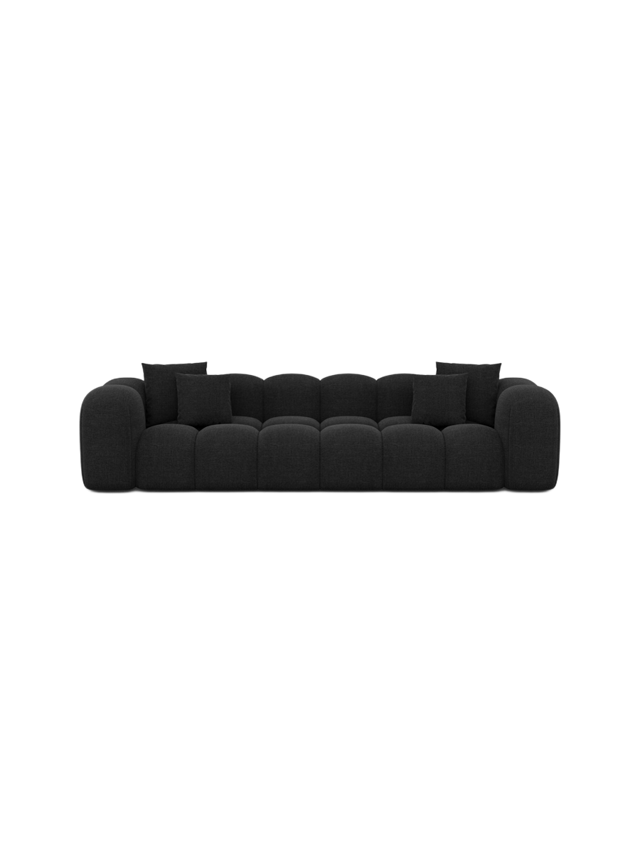 
4-Sitzer Design Sofa „Alba“ mit Strukturstoff-Bezug - Strukturstoff Beige
