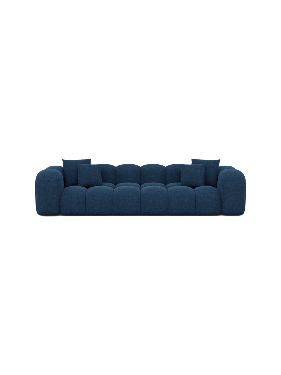 
4-Sitzer Design Sofa „Alba“ mit Strukturstoff-Bezug - Strukturstoff Beige