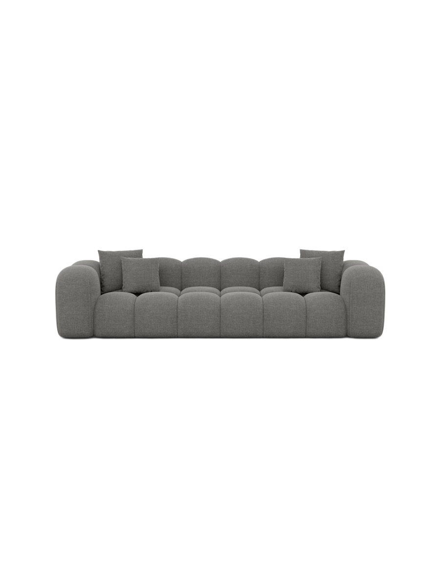 
4-Sitzer Design Sofa „Alba“ mit Strukturstoff-Bezug - Strukturstoff Beige
