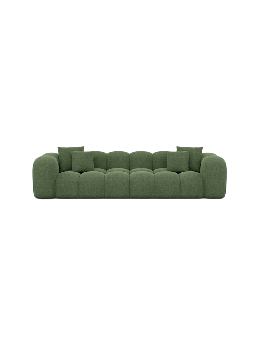 
4-Sitzer Design Sofa „Alba“ mit Strukturstoff-Bezug - Strukturstoff Beige