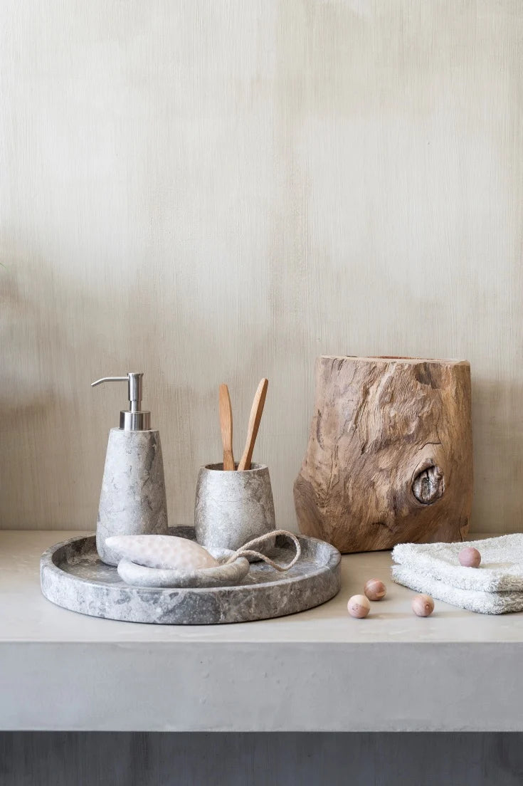
Handmade, luxurious "Conor" tray, 30 cm diameter, made of marble
