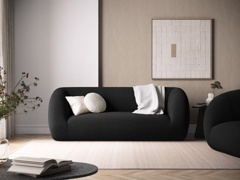 
2-Sitzer Design Sofa „Essen“ - Bouclé Schwarz