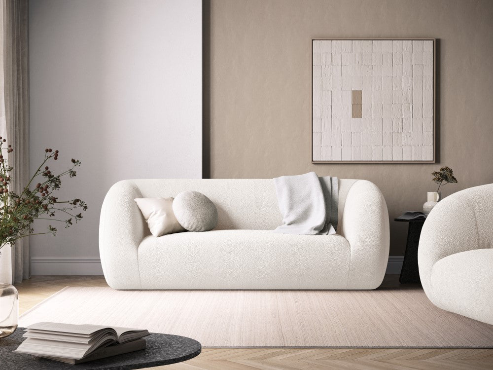 
2-Sitzer Design Sofa „Essen“ - Bouclé Weiss