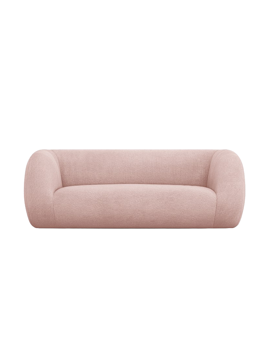 
2-Sitzer Design Sofa „Essen“ - Bouclé Puderrosa