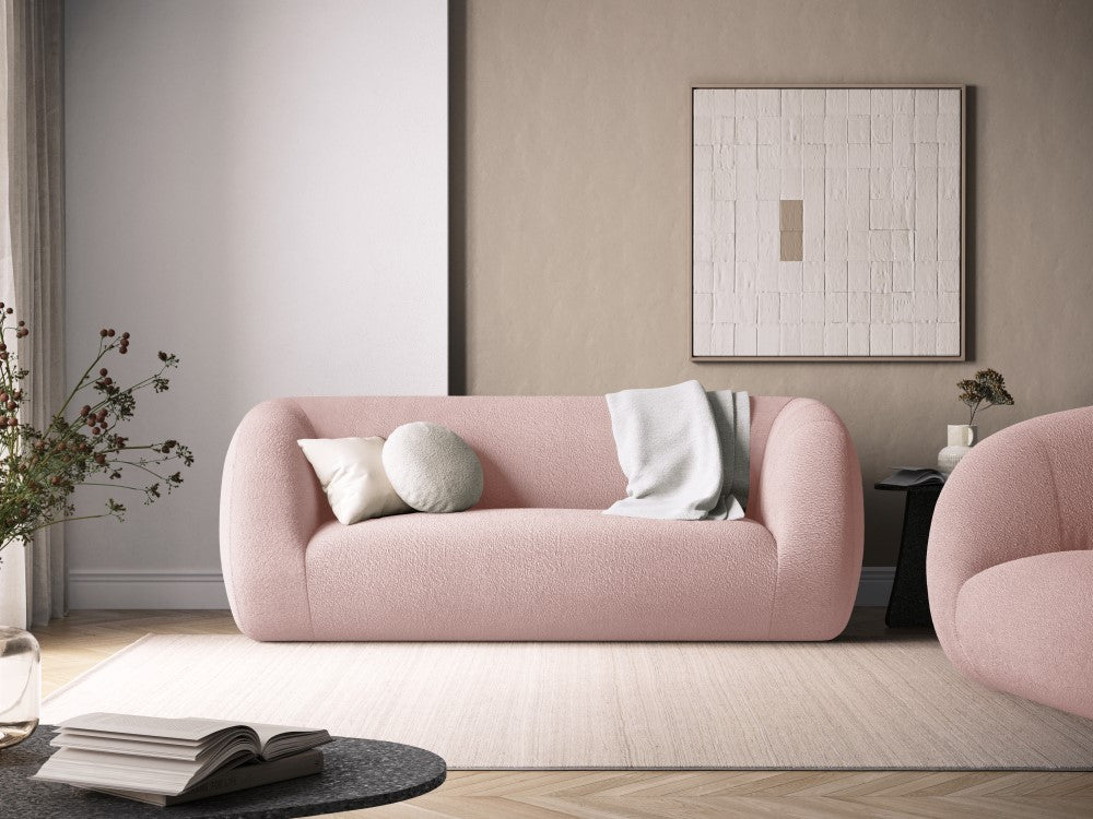 
2-Sitzer Design Sofa „Essen“ - Bouclé Puderrosa