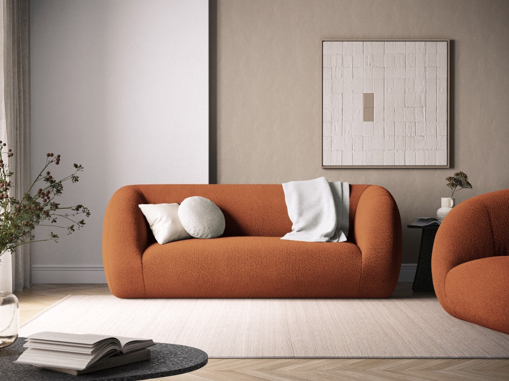 
2-Sitzer Design Sofa „Essen“ - Bouclé Terracotta