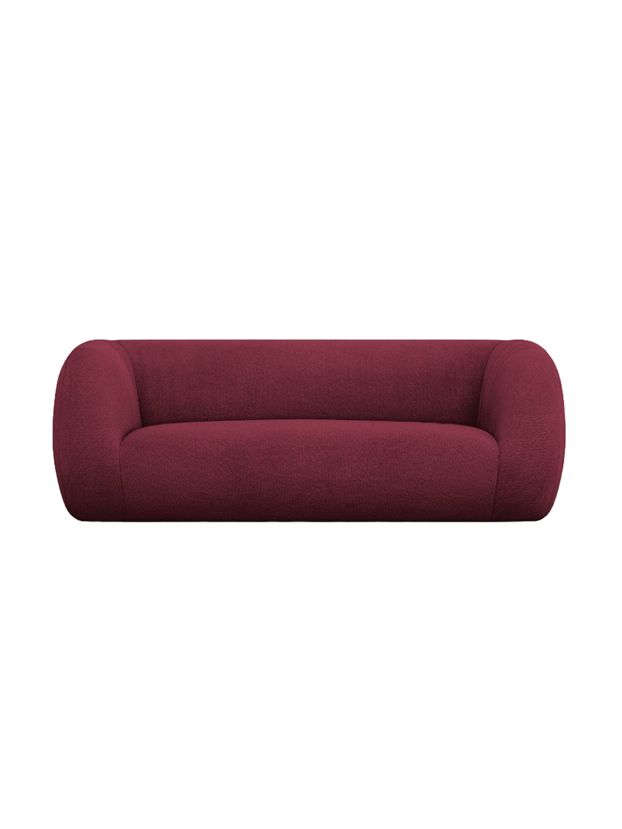 
2-Sitzer Design Sofa „Essen“ - Bouclé Bordeaux