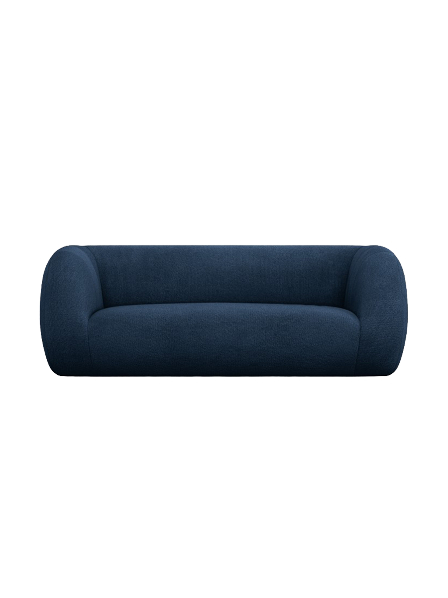 
2-Sitzer Design Sofa „Essen“ - Bouclé Dunkelblau