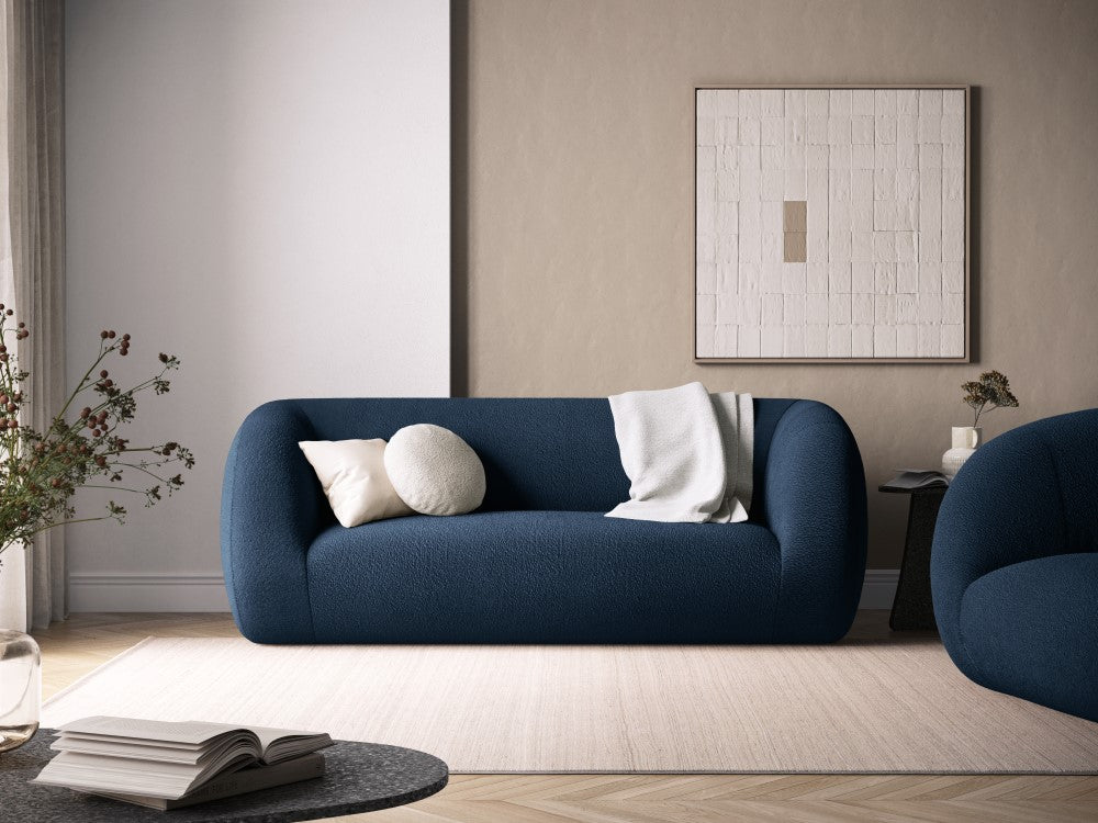 
2-Sitzer Design Sofa „Essen“ - Bouclé Dunkelblau