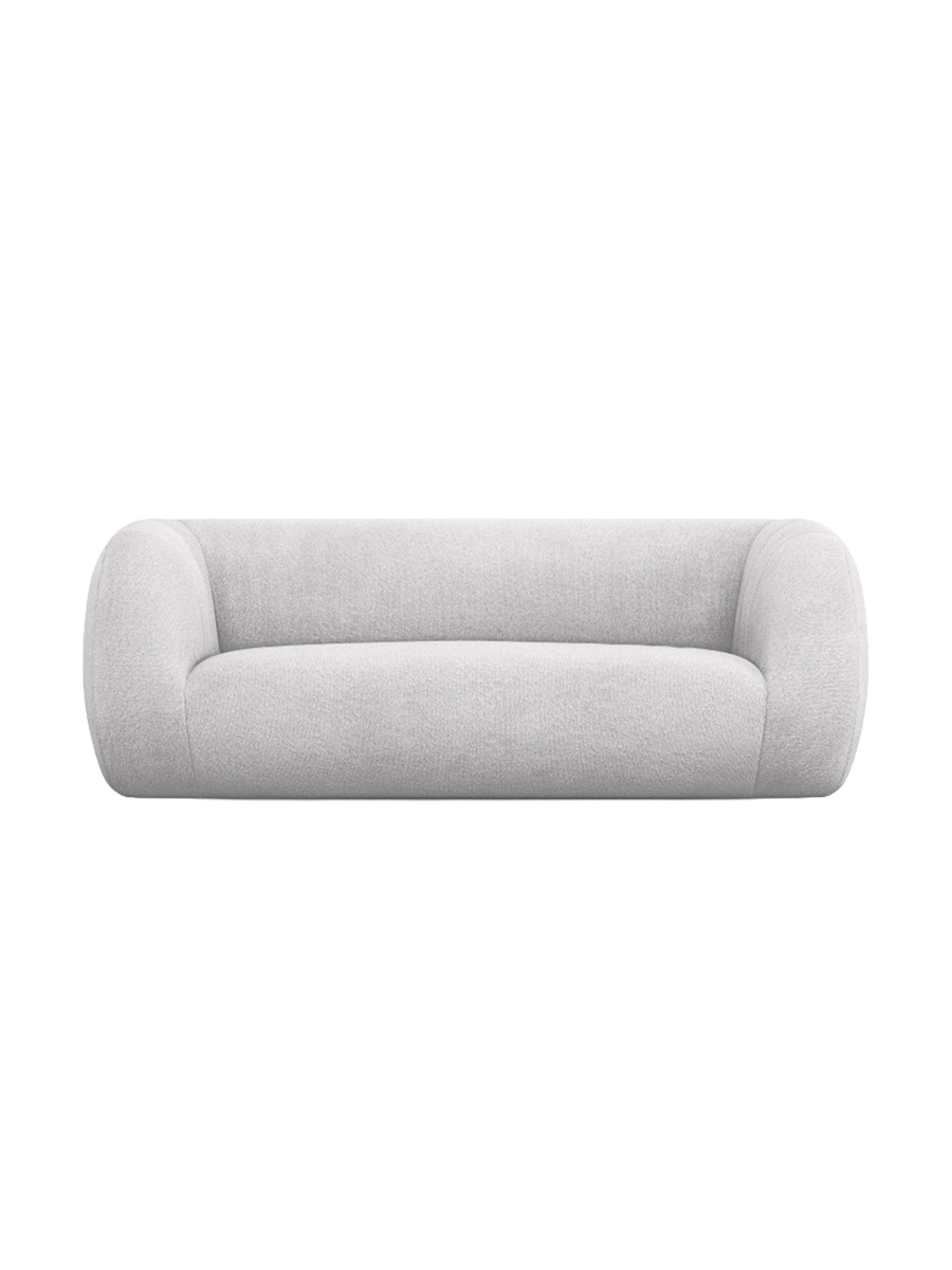 
2-Sitzer Design Sofa „Essen“ - Bouclé Hellgrau
