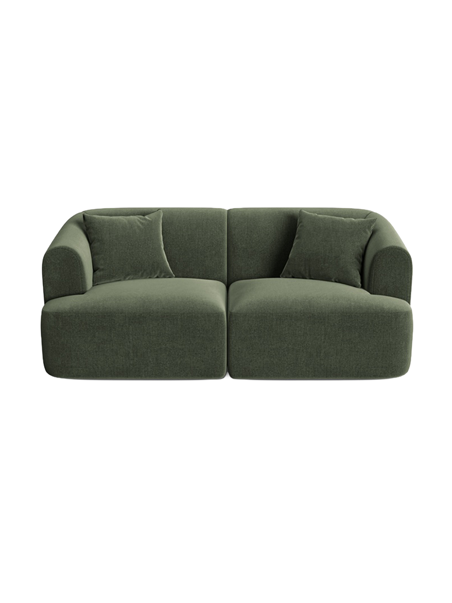 
2-Seater Designer Sofa "Campi" - Velvet Green