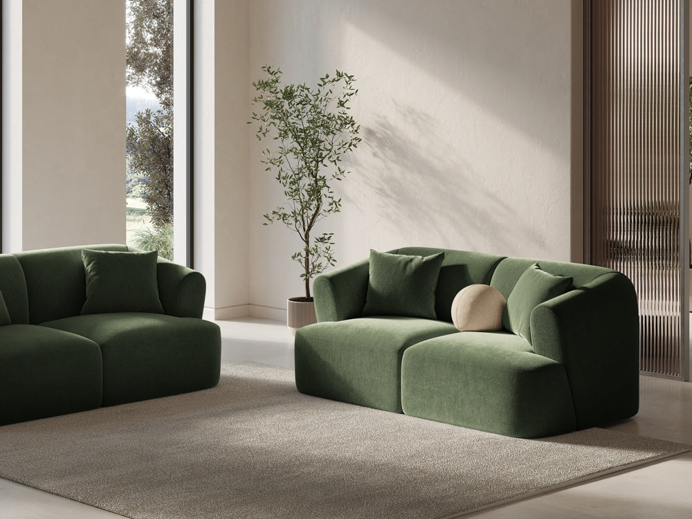 
2-Seater Designer Sofa "Campi" - Velvet Green