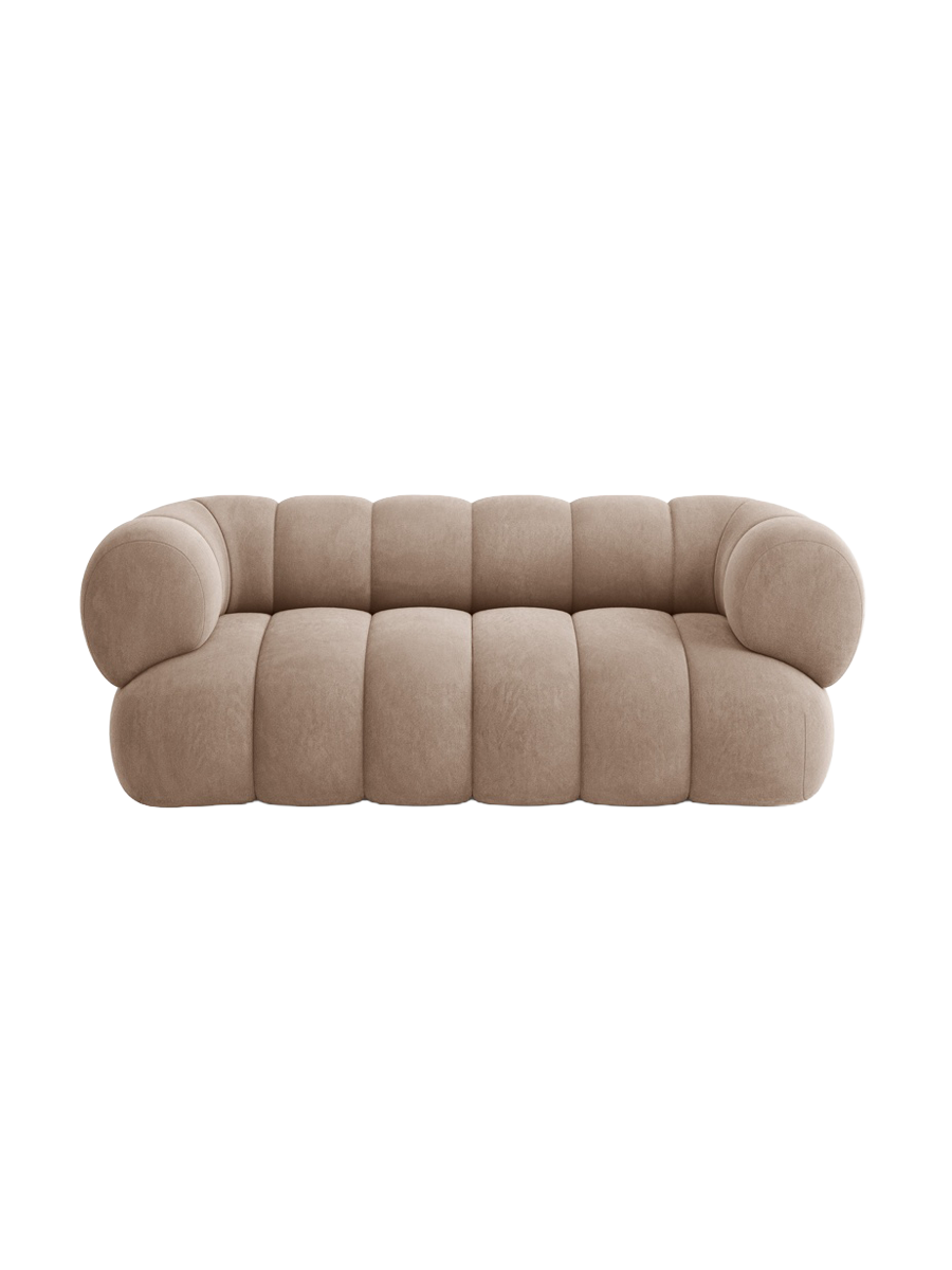 
2-seater designer sofa "Koge" - Velvet Dark Beige
