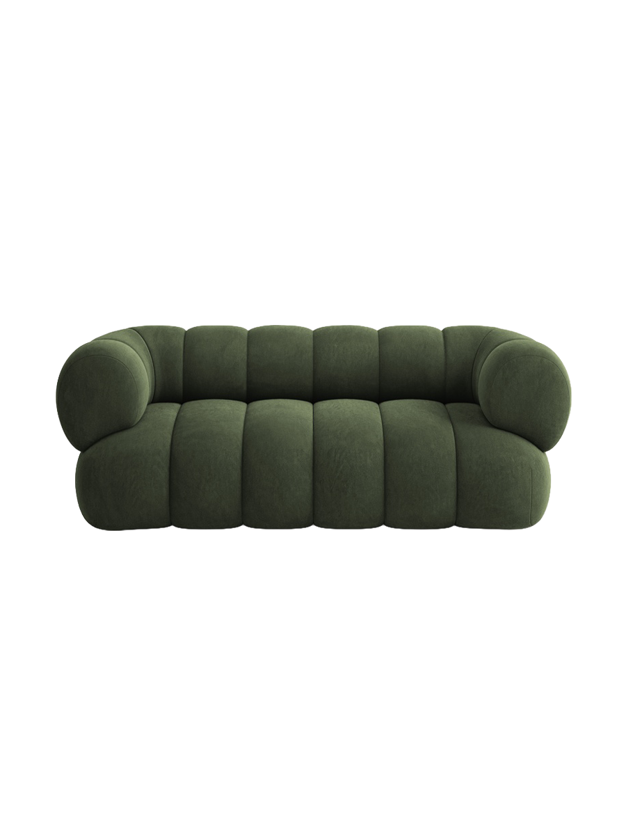 
2-seater designer sofa "Koge" - Velvet Green