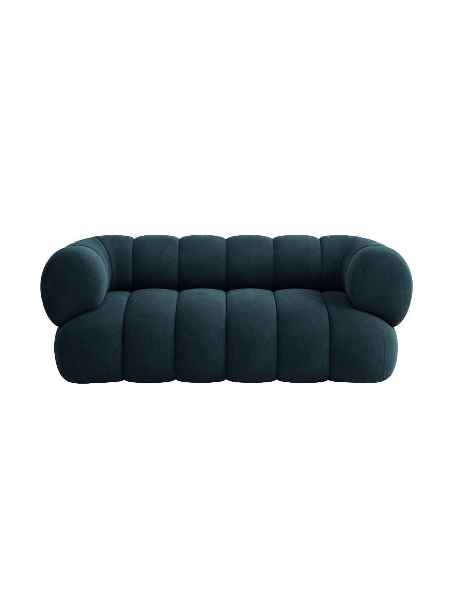 
2-seater designer sofa "Koge" - Dark petrol velvet