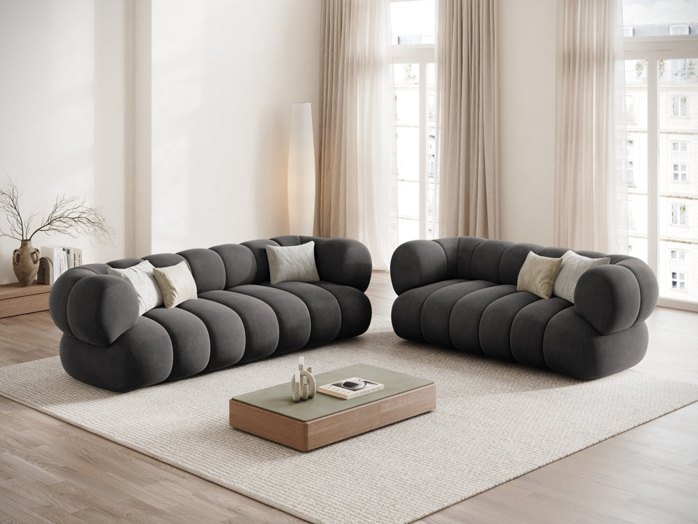 
2-seater designer sofa "Koge" - Velvet Grey