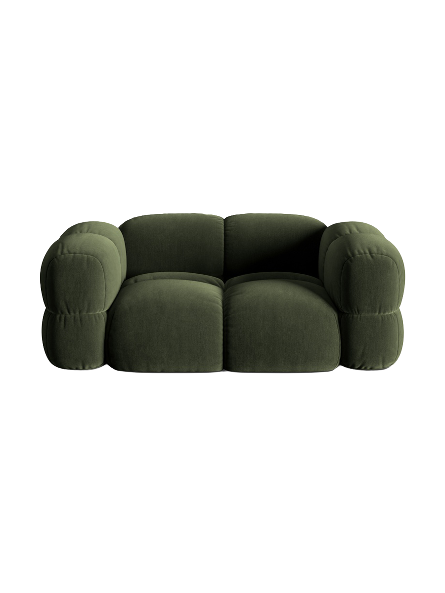 
2-Seater Designer Sofa "Loretto" - Velvet Green