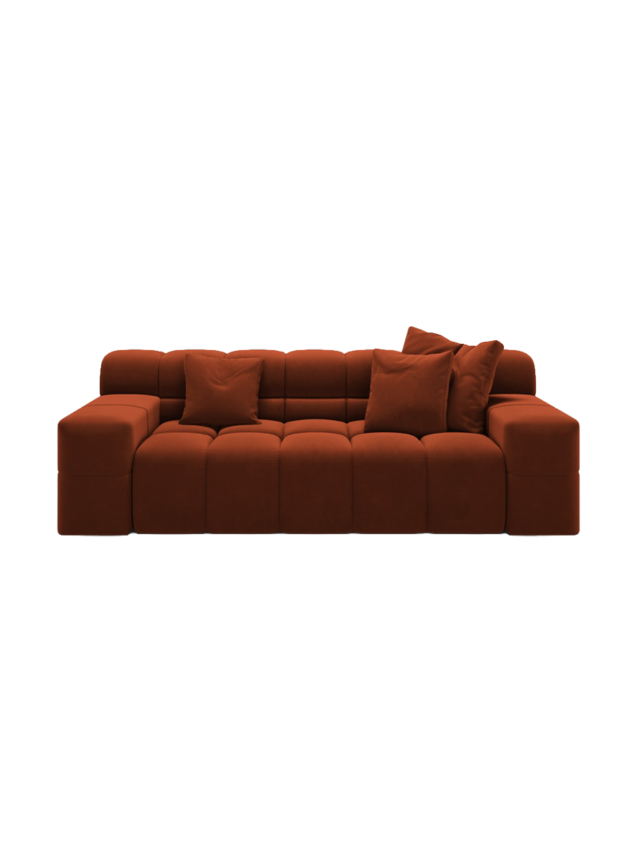 
2-Sitzer Design Sofa „Hawaii“ - Samt Terracotta