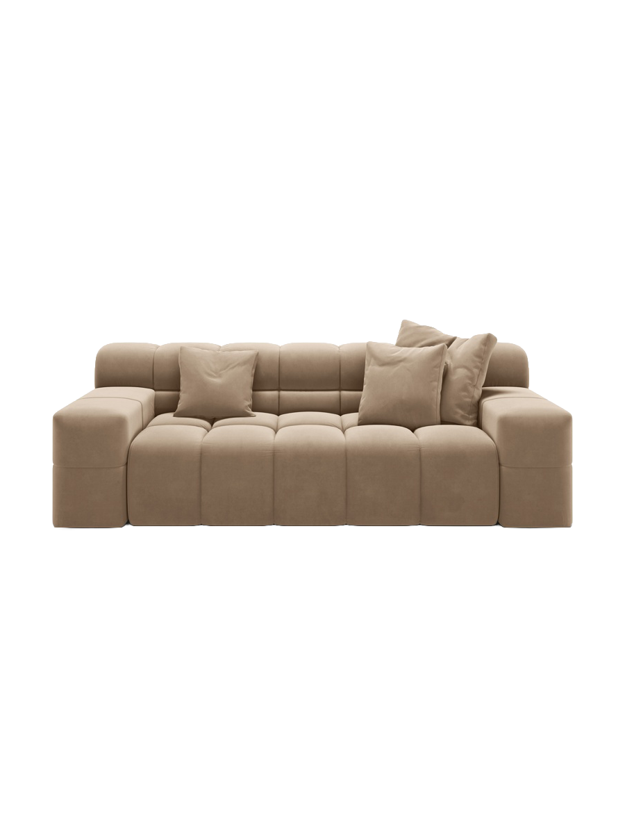
2-Sitzer Design Sofa „Hawaii“ - Samt Cappuccino