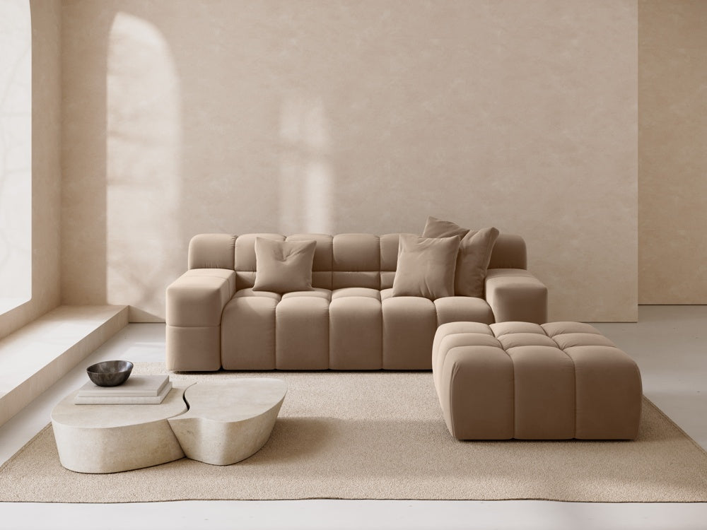 
2-Sitzer Design Sofa „Hawaii“ - Samt Cappuccino
