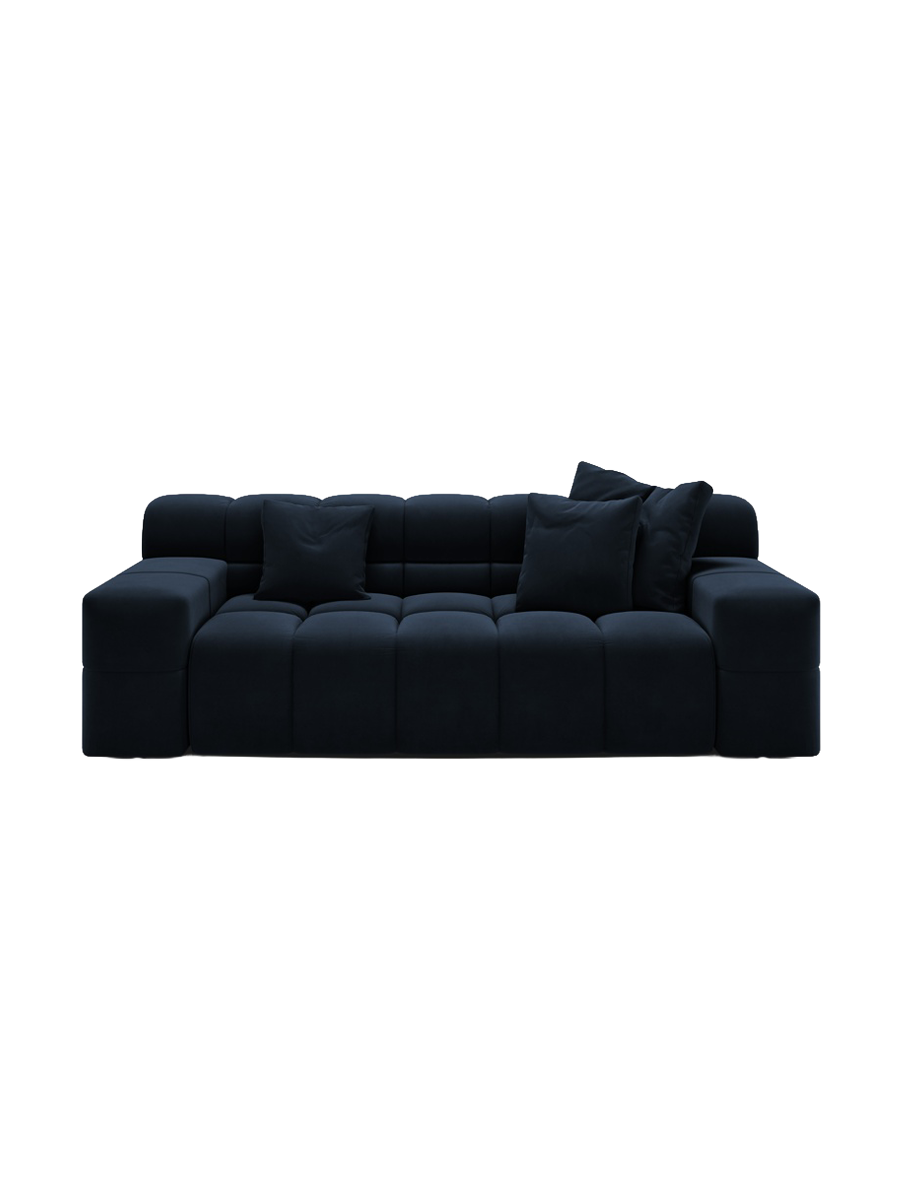 
2-Sitzer Design Sofa „Hawaii“ - Samt Navy Blau
