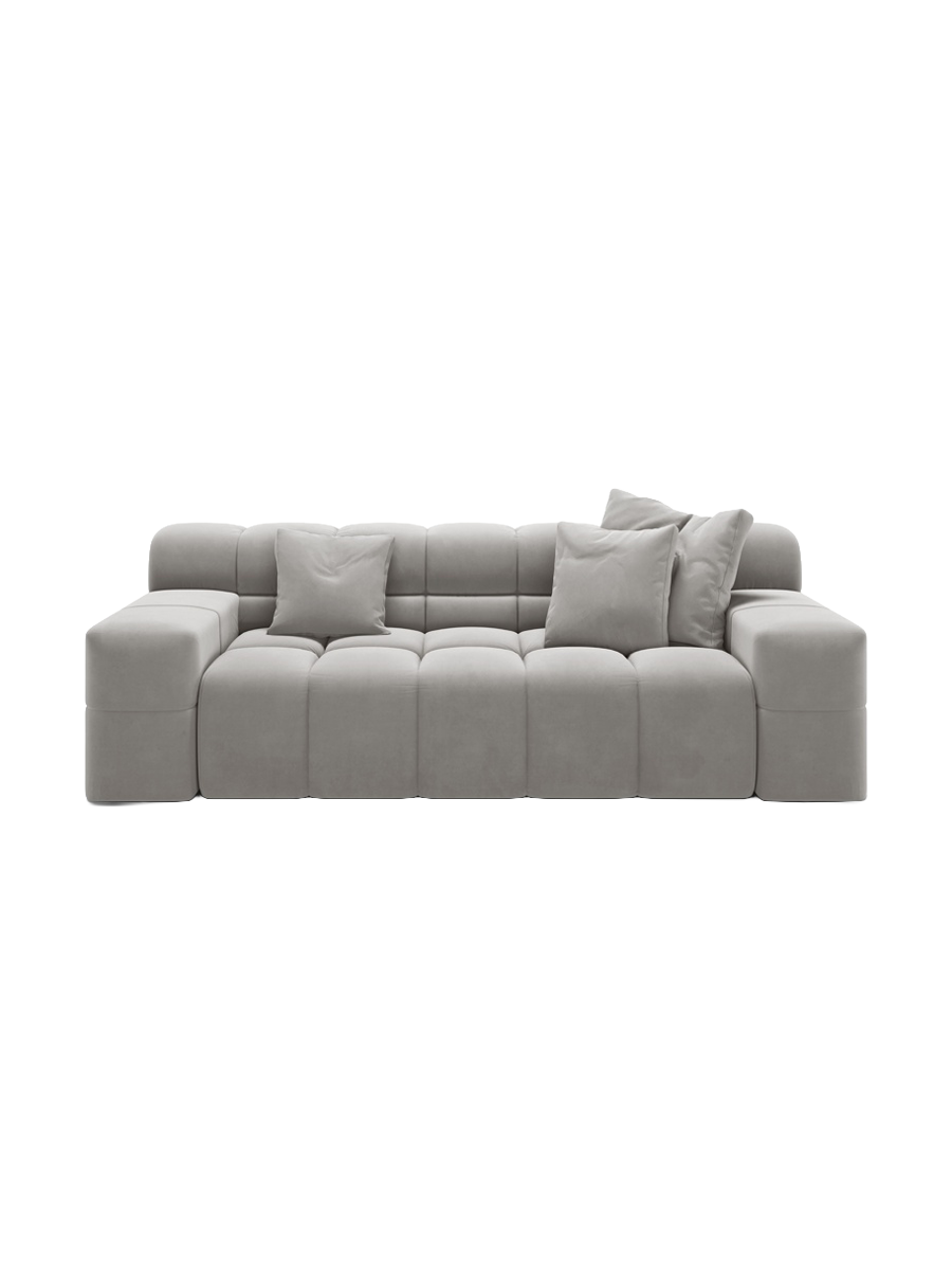 
2-Sitzer Design Sofa „Hawaii“ - Samt Silver