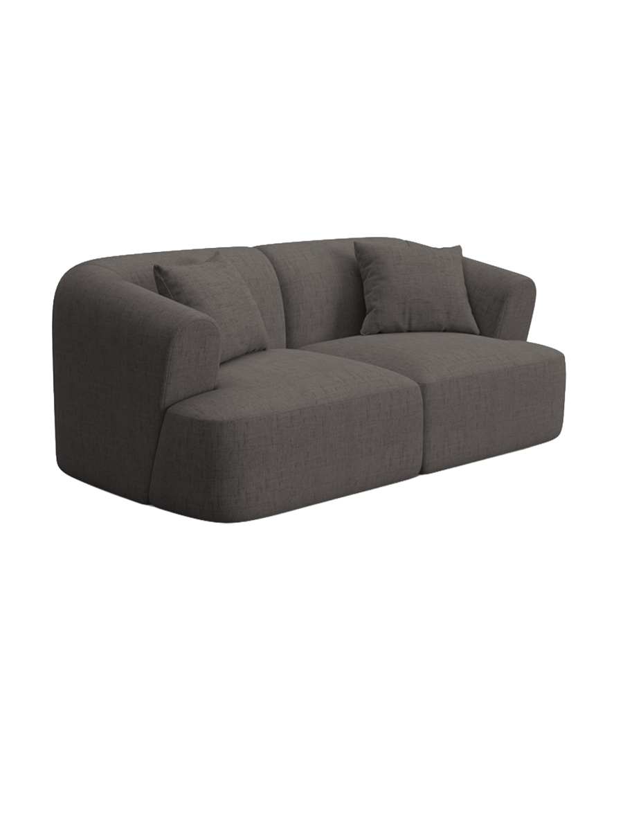
2-Seater Designer Sofa "Campi" - Textured Fabric Grey