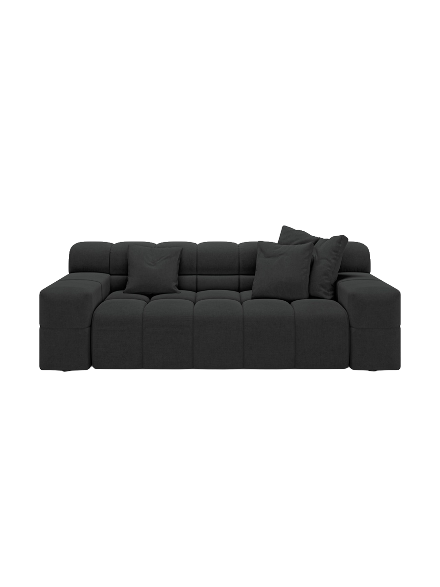 
2-Sitzer Design Sofa „Hawaii“ - Strukturstoff Anthrazit