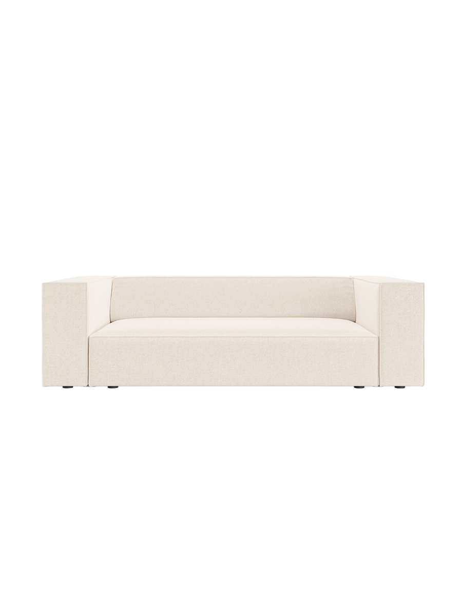 
2-Seater Design Sofa "Arendal" - Chenille Light Beige