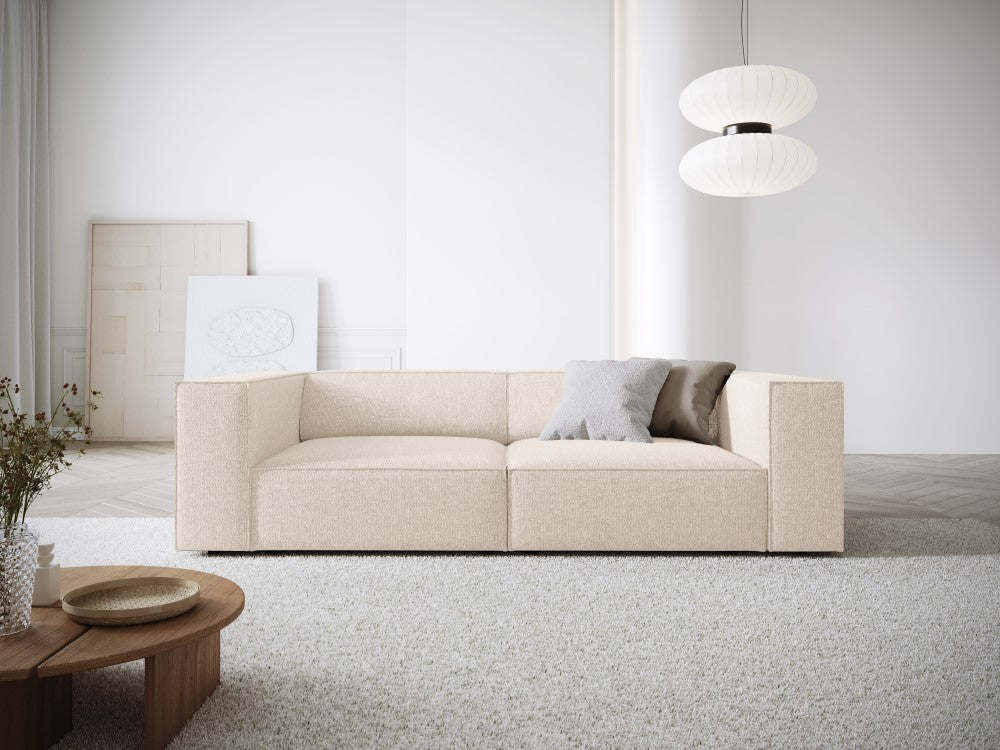 
2-Seater Design Sofa "Arendal" - Chenille Light Beige