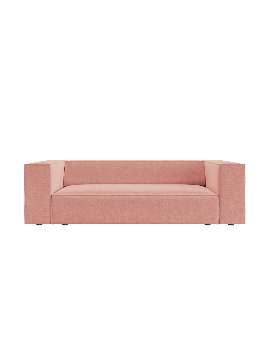 
2-Seater Design Sofa "Arendal" - Chenille Pink