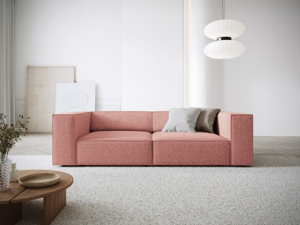 
2-Seater Design Sofa "Arendal" - Chenille Pink