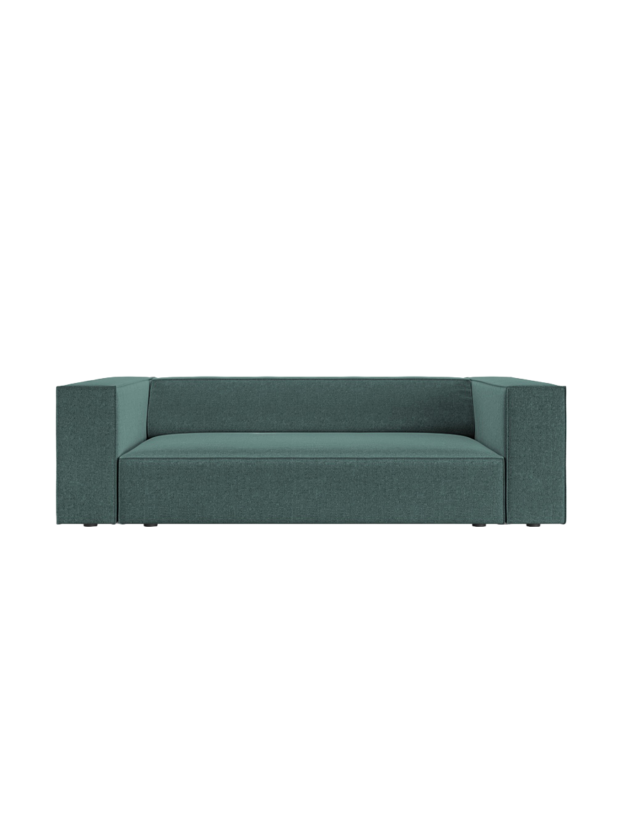 
2-Seater Design Sofa "Arendal" - Petrol Chenille
