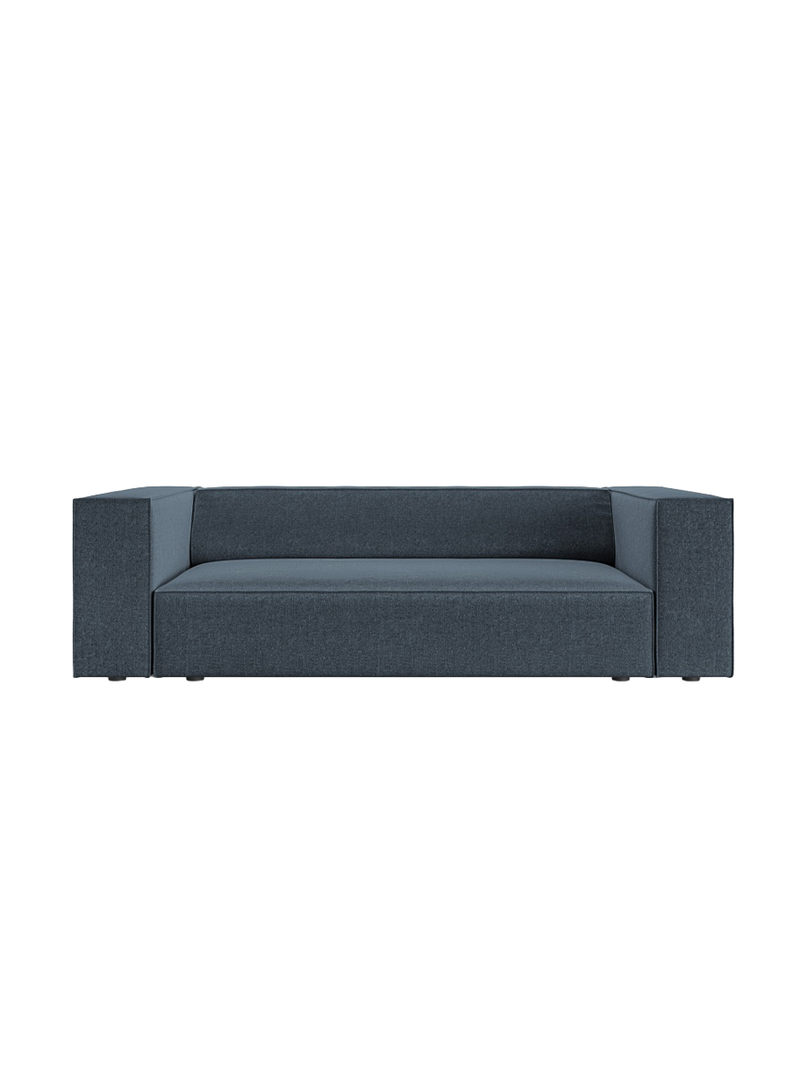 
2-Seater Design Sofa "Arendal" - Chenille Royal Blue