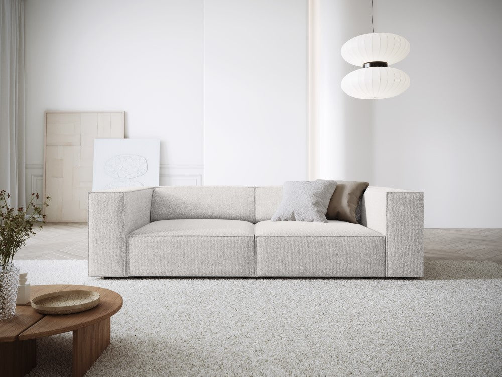 
2-Seater Design Sofa "Arendal" - Chenille Light Grey